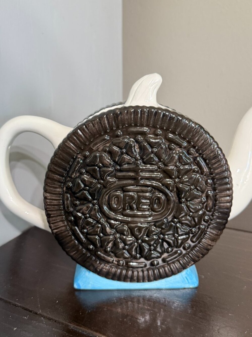 Vintage OREO & MILK NABISCO COOKIE Ceramic Pitcher Teapot with Spout Lid